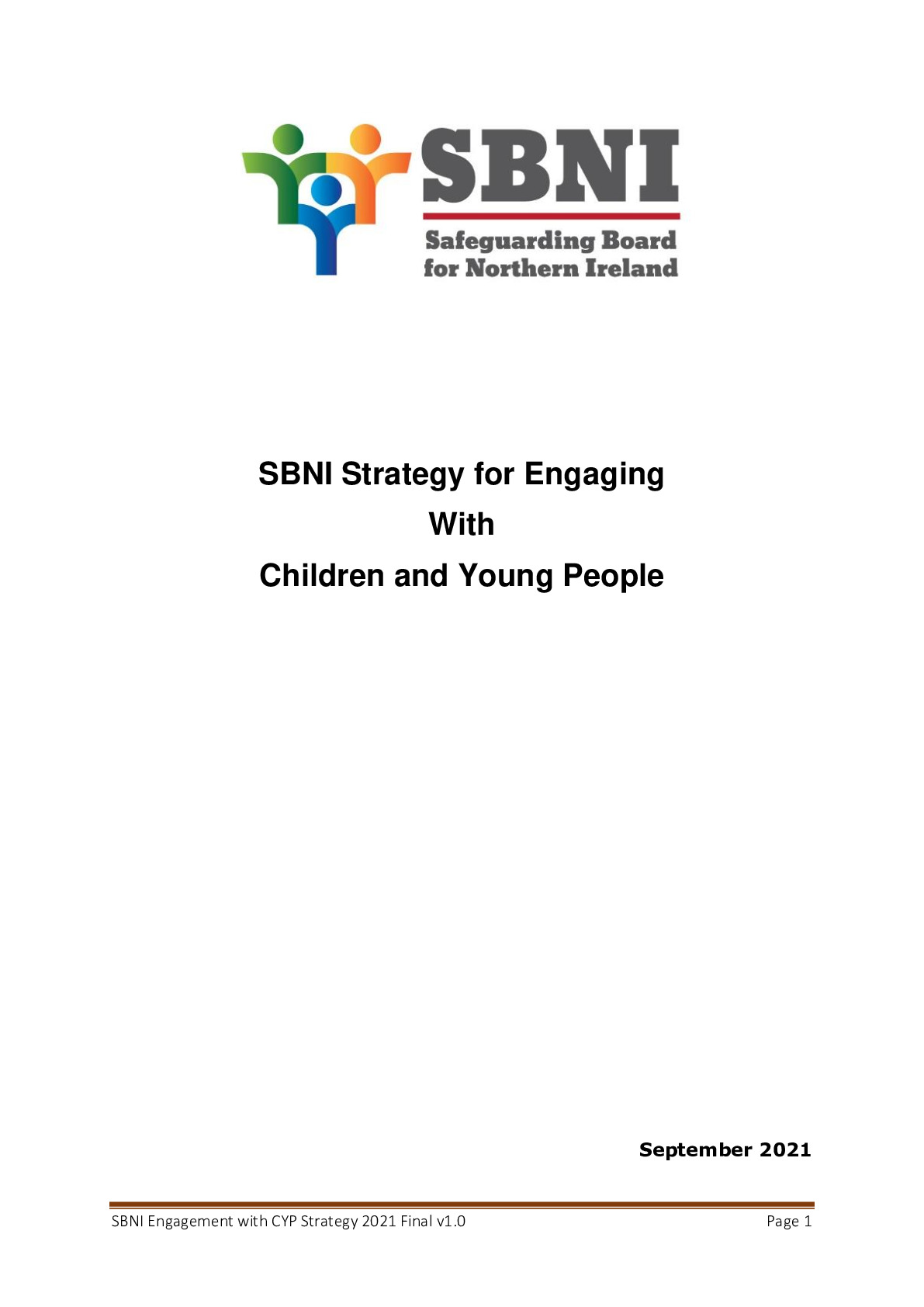 SBNI Strategy for Engaging with Children and Young People 2021 Final v.1.0