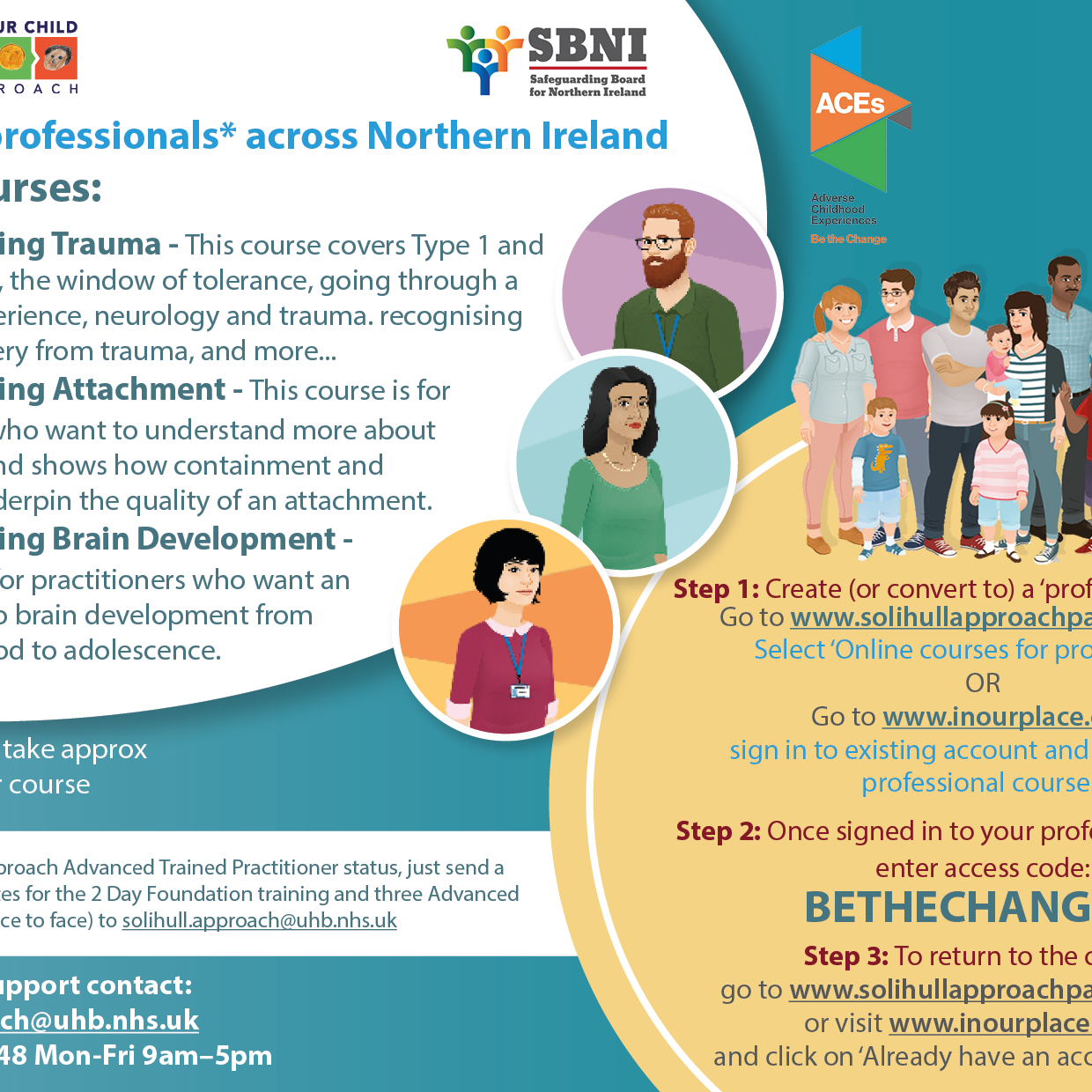 Flier with details on additional training for Solihull trauma informed practice